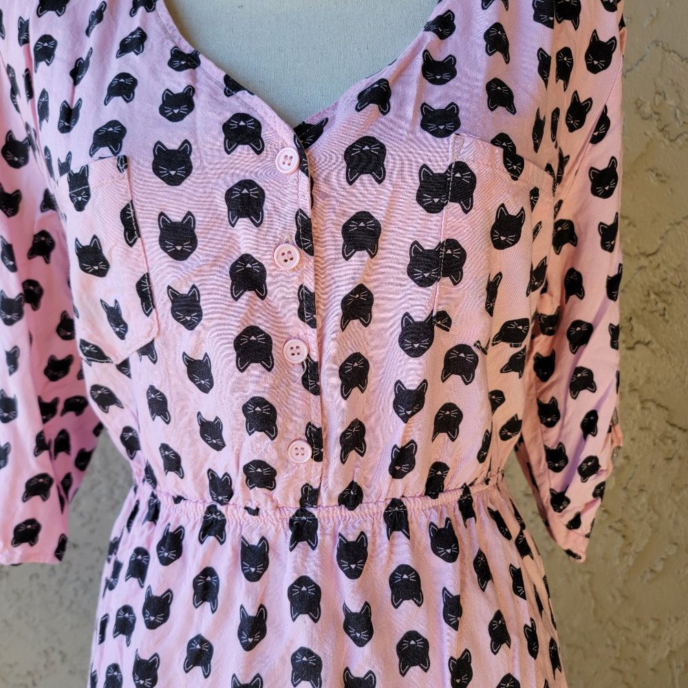 Mimi Chica kitty cat baby pink dress